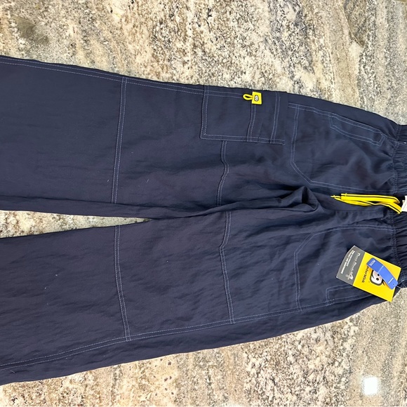 WonderWink 4-Stretch Navy Blue Drawstring Cargo Pants medium petite - Picture 2 of 6